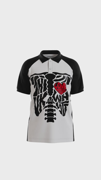 (Pre-Order) Rib art polo shirt